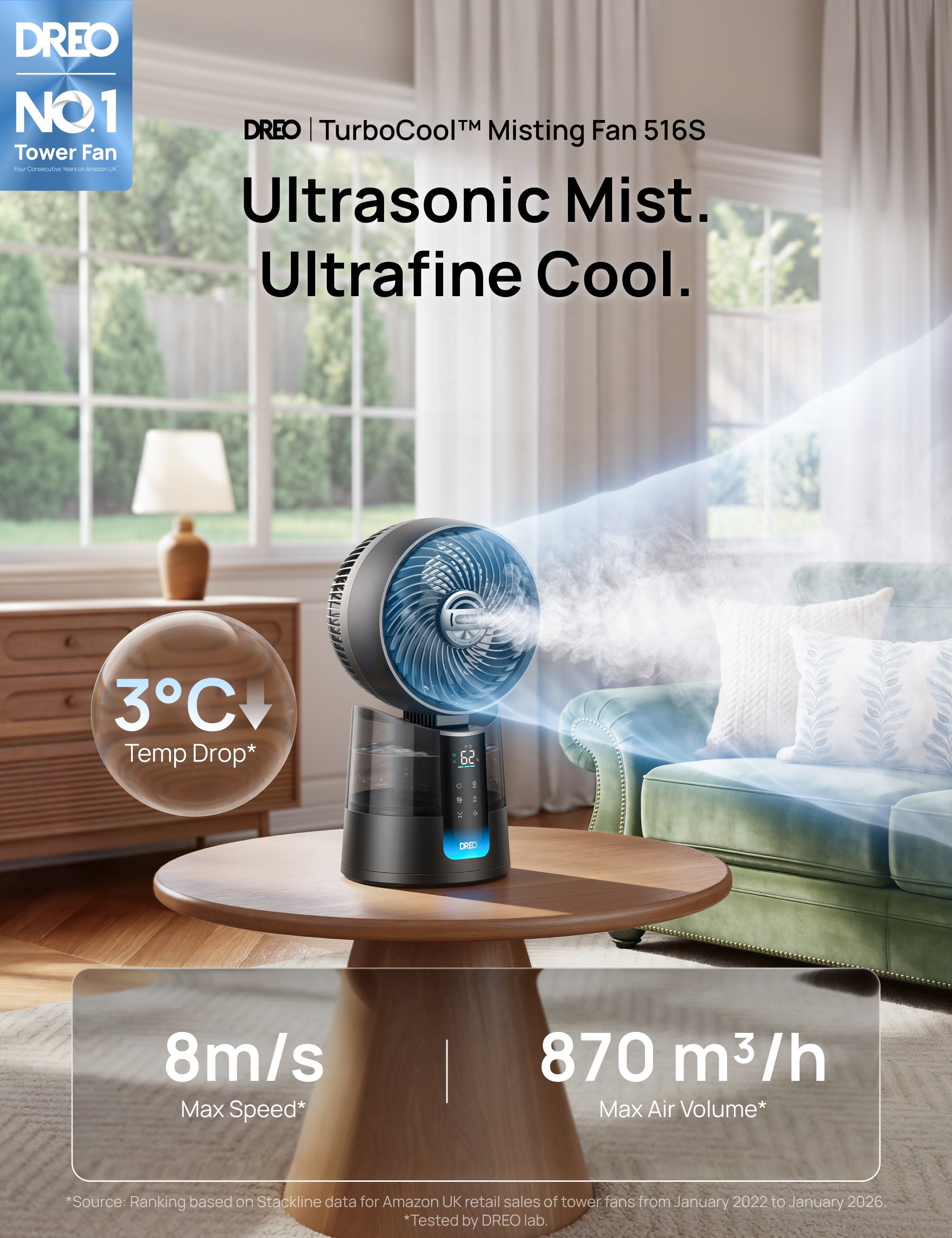 TurboCool™ Misting Fan 516S