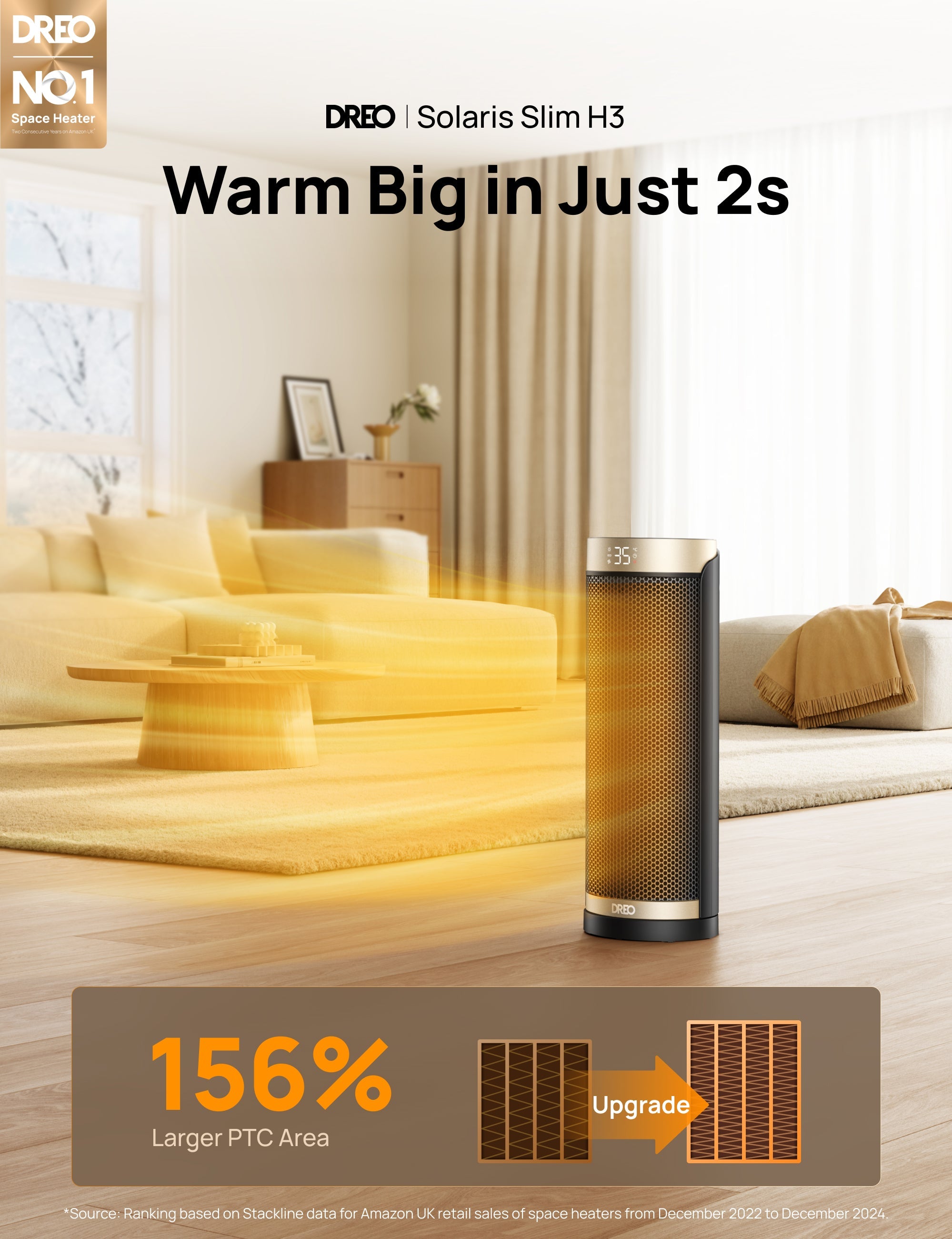 Space Heater Solaris Slim H3